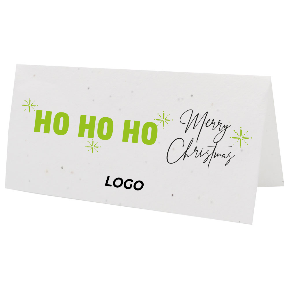 Carte de Noël pliée en papier ensemencé - image 4